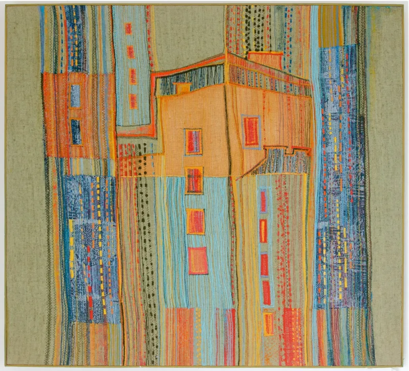 І. Шостак-Орлова. «Ритми міста». 2008. Жакард, вишивка