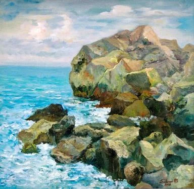 В. Бабієнко. «Вид на скелю». 2002. Полотно, олія