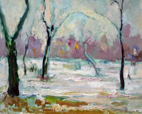 В. Бабієнко. «Зима». 2007. Картон, олія