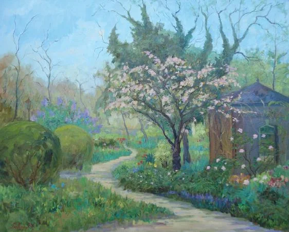 В. Бабієнко. «Цвітіння сакури». 2008. Полотно, олія
